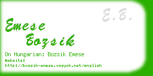 emese bozsik business card